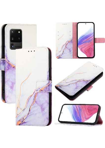 Samsung Galaxy S20 Ultra Kickstand Cüzdan Pu Deri Mermer Için Kılıf (Yurt Dışından) indirimleri