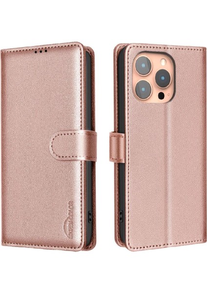 IPhone 13 Için Flip Case Pro Max Manyetik Cüzdan Rfıd Engelleme Pu Deri (Yurt Dışından)