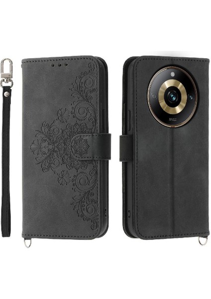 Realme 11 Pro 5g Bileklik Darbeye Kabartmalı Çoklu Kart Için Flip Case (Yurt Dışından)