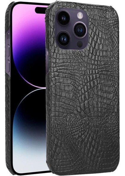 IPhone 14 Pro Uyumluluk Klasik Timsah Için Şık Klasik Kılıf (Yurt Dışından)