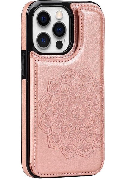 IPhone 13 Için Kart Tutucu Kılıf ile Cüzdan Pro Kabartmalı Mandala Desen Pu (Yurt Dışından) indirimleri