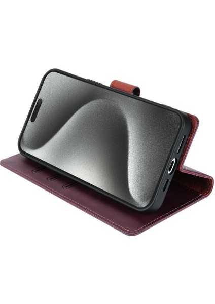 IPhone 12 Için Flip Case Pro Max Manyetik Kapatma Kart Yuvaları Yan Cep (Yurt Dışından)