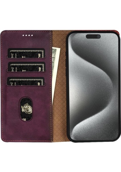 IPhone 12 Için Flip Case Pro Max Manyetik Kapatma Kart Yuvaları Yan Cep (Yurt Dışından)