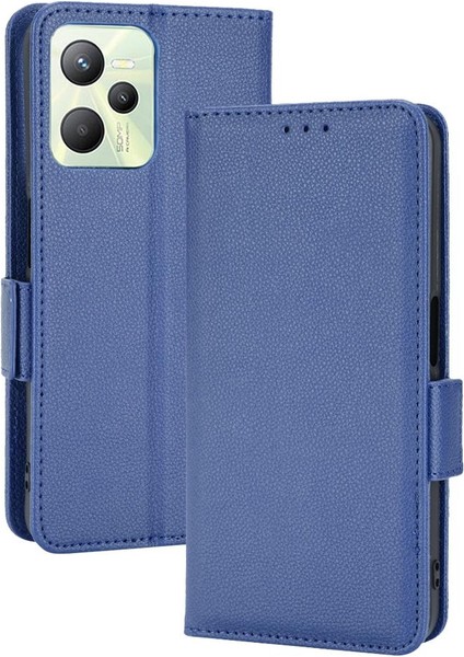 Realme Narzo 50A Başbakan Yan Toka Manyetik Pu Deri Kart Yuvaları Için Kılıf (Yurt Dışından) modelleri