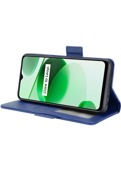 Realme Narzo 50A Başbakan Yan Toka Manyetik Pu Deri Kart Yuvaları Için Kılıf (Yurt Dışından) indirimleri