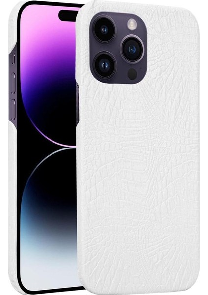 IPhone 14 Pro Uyumluluk Klasik Timsah Için Şık Klasik Kılıf (Yurt Dışından)