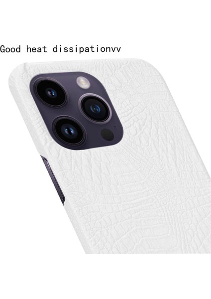 IPhone 14 Pro Uyumluluk Klasik Timsah Için Şık Klasik Kılıf (Yurt Dışından) modelleri