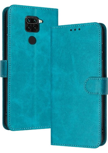 Xiaomi Redmi Not 9 Için Flip Case 4g Kart Yuvası ile Saf Renk Pu Deri (Yurt Dışından)
