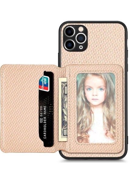 IPhone 11 Için Kılıf Pro Max Manyetik Kart Tutucu Standı Fonksiyonu Rfıd Kamera (Yurt Dışından)