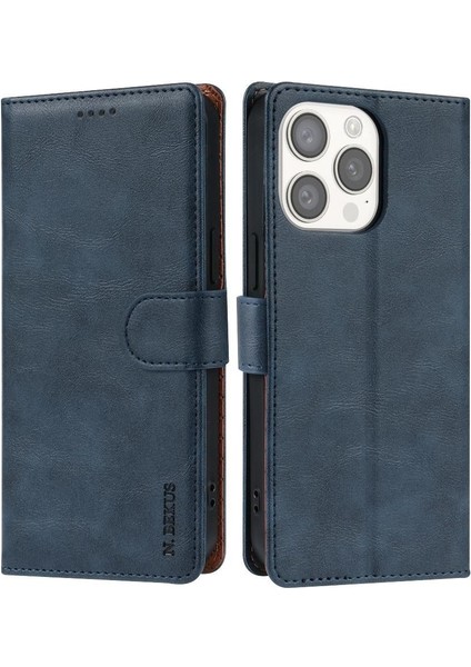 IPhone 13 Için Flip Case Pro Max Anti Kayma Yan Cep Manyetik Kapatma (Yurt Dışından)