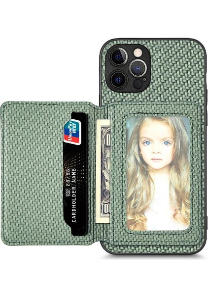 IPhone 12 Için Kılıf Pro Max Rfıd Engelleme Standı Fonksiyonu Manyetik Kart (Yurt Dışından)