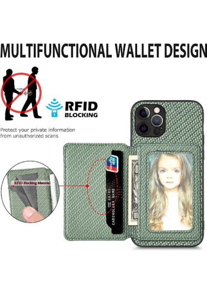 IPhone 12 Için Kılıf Pro Max Rfıd Engelleme Standı Fonksiyonu Manyetik Kart (Yurt Dışından)