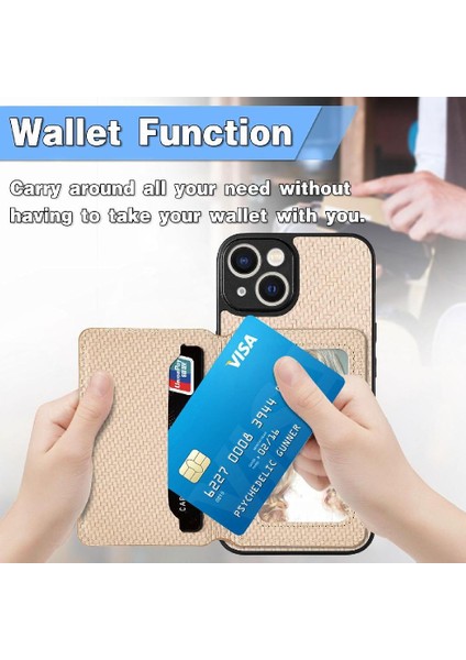 IPhone 14 Için Kılıf Rfıd Engelleme Manyetik Kart Tutucu Standı Fonksiyonu (Yurt Dışından) indirimleri