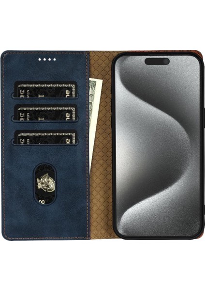 IPhone 12 Için Flip Case Pro Max Manyetik Kapatma Kart Yuvaları Yan Cep (Yurt Dışından)