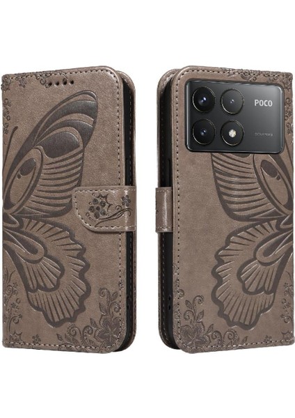 Kredi Kartı Yuvası ile Xiaomi Poco F6 Pro Için Flip Case Yüksek Kalite El (Yurt Dışından)