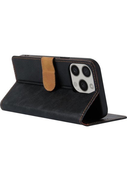 IPhone 14 Için Flip Case Pro Max Çift Katmanlı Koruma Yan Cep Kartı (Yurt Dışından)