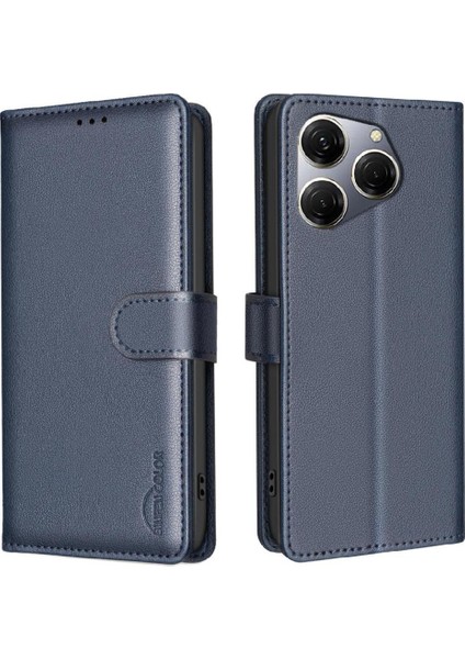 Tecno Spark 20 Pro Manyetik Kart Tutucu Kickstand Cüzdan Pu Için Flip Case (Yurt Dışından)