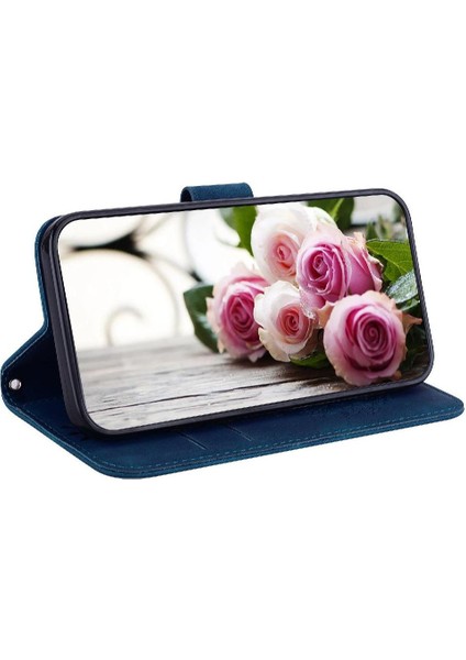 Realme C61 Kickstand Kabartma Gül Çiçekler Flip Pu Deri Kapak Için Kılıf (Yurt Dışından) fırsatları