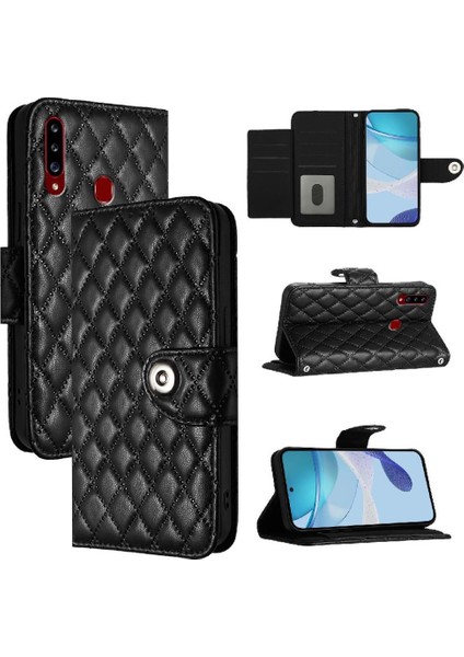 Samsung Galaxy A20S Cüzdan Kapak Kart Tutucu Darbeye Şık (Yurt Dışından)