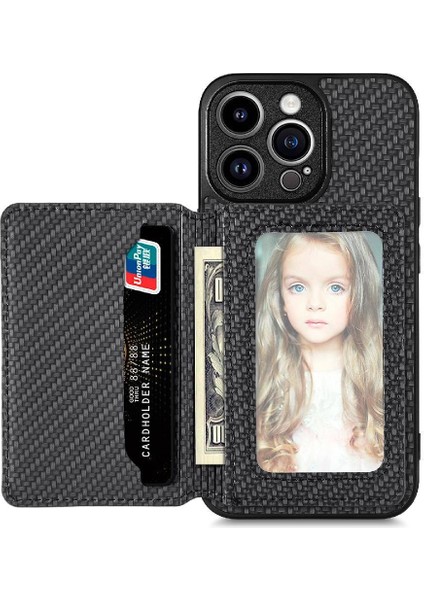 IPhone 14 Pro Rfıd Engelleme Manyetik Kart Tutucu Komple Kamera Için Kılıf (Yurt Dışından)