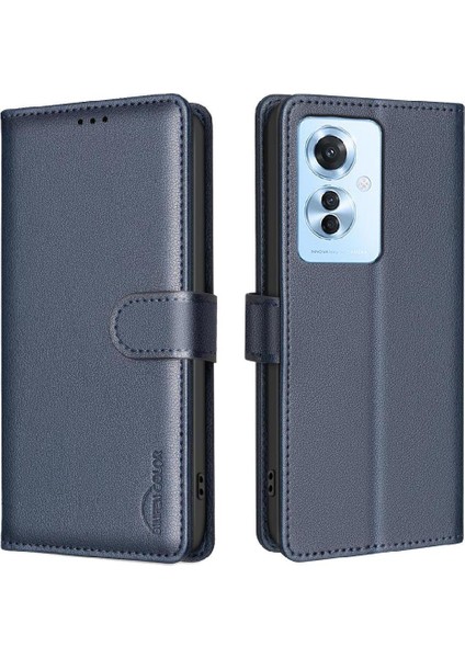 Oppo Oppo 11F 5g Rfıd Engelleme Kart Tutucu Kickstand Pu Için Flip Case (Yurt Dışından)