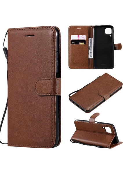 Kart Yuvası Klasik ile Huawei P40 Lite Yüksek Kaliteli Deri Için Flip Case (Yurt Dışından)