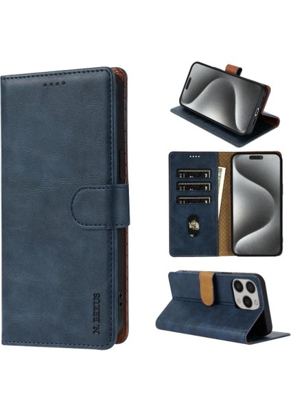 IPhone 15 Için Flip Case Pro Max Manyetik Kapatma Çift Katmanlı Koruma (Yurt Dışından)