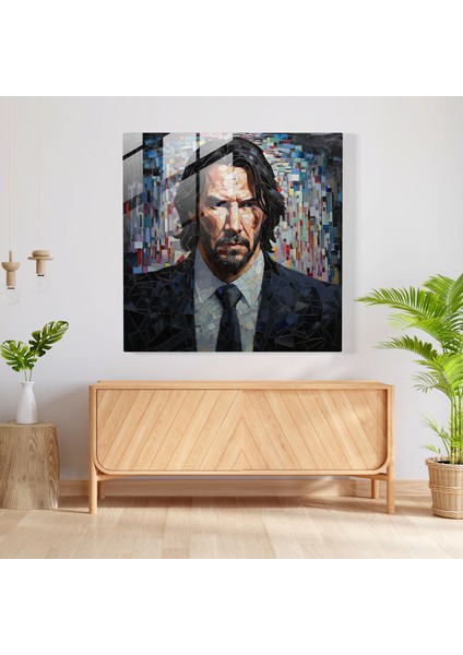 John Wick Cam Baskı - John Wick, Cam Baskı, Cam Duvar Sanatı, Modern Sanat, 30X30 cm