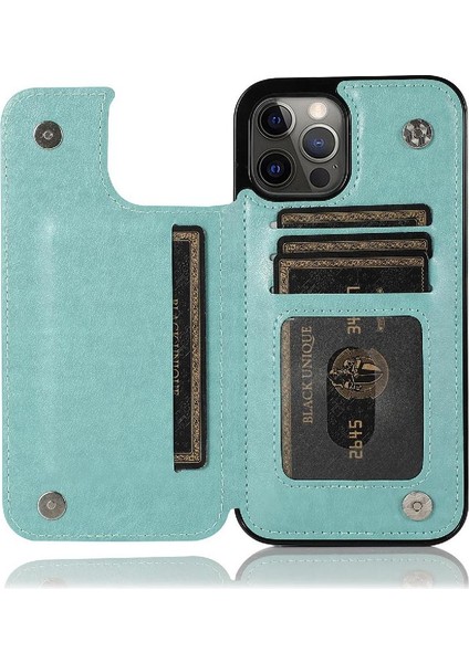 IPhone 12 Için Kart Tutucu Kılıf ile Cüzdan Pro Max Desen Çiçek Pu Flip (Yurt Dışından)
