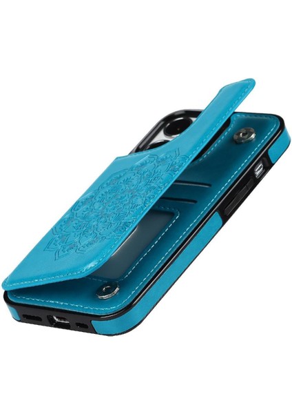 IPhone 14 Için Kart Tutucu Kılıf ile Cüzdan Pro Max Desen Çiçek Kabartmalı (Yurt Dışından)
