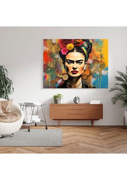 Soyut Frida Kahlo Kanvas Tablo - Frida Kahlo, Kanvas Tablo, Ev Dekorasyonu, Kanvas Tablo, 30X30 fiyatları