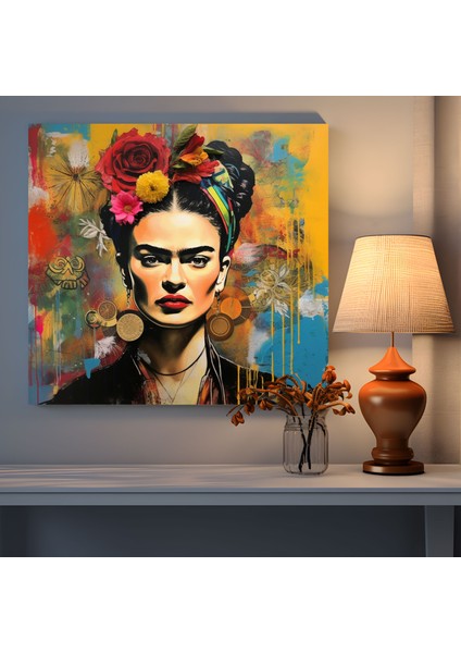 Soyut Frida Kahlo Kanvas Tablo - Frida Kahlo, Kanvas Tablo, Ev Dekorasyonu, Kanvas Tablo, 30X30 modelleri