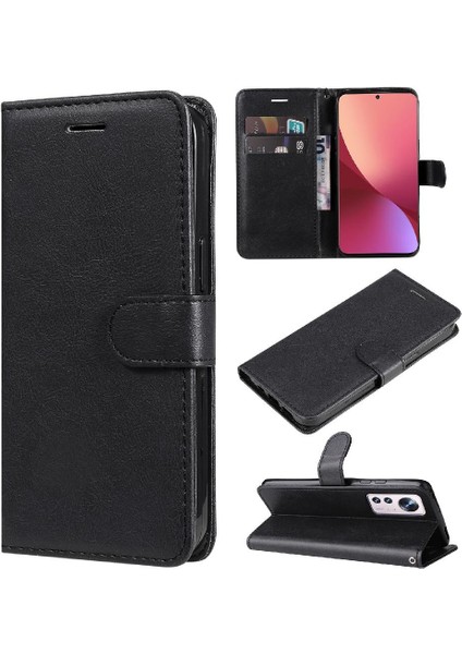 Xiaomi 12 Için Flip Case Yüksek Kaliteli Deri Iş Cüzdan Telefon Kılıfı (Yurt Dışından)