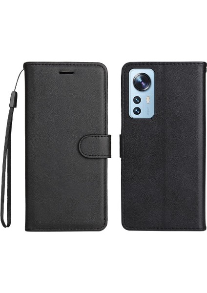 Kart Yuvası Klasik Düz Renk Iş ile Xiaomi 12 Lite Için Flip Case (Yurt Dışından)