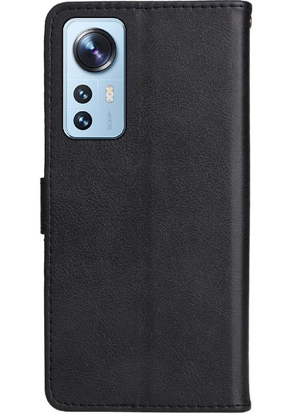 Kart Yuvası Klasik Düz Renk Iş ile Xiaomi 12 Lite Için Flip Case (Yurt Dışından)