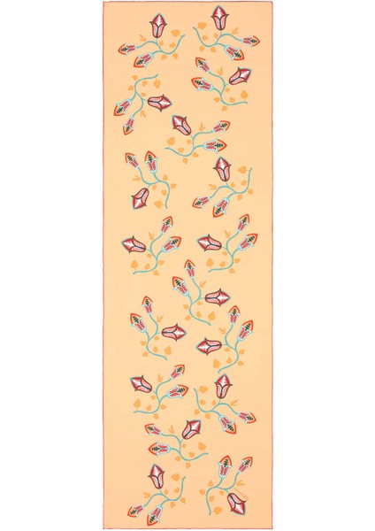 Çöl Çiçeği Sarı Krep Ipek Şal 80X210