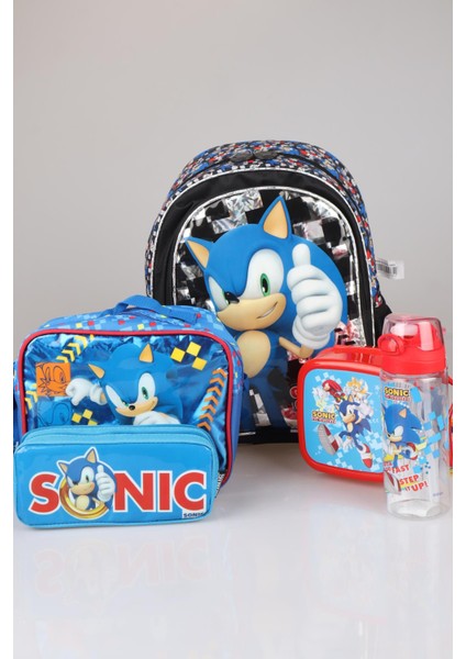 LİSANSLI SONIC İLKOKUL ÇANTASI , KALEM ÇANTASI VE BESLENME SETİ "SULUK,BESLENME KABI,BESLENME ÇANTASI" fırsatları