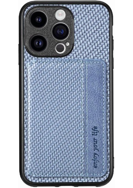IPhone 15 Için Kılıf Pro Max Standı Fonksiyonu Manyetik Kart Tutucu Komple (Yurt Dışından)