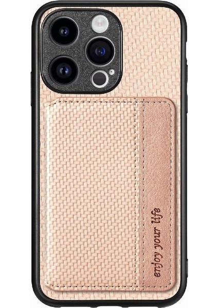 IPhone 15 Için Kılıf Pro Max Standı Fonksiyonu Manyetik Kart Tutucu Komple (Yurt Dışından)