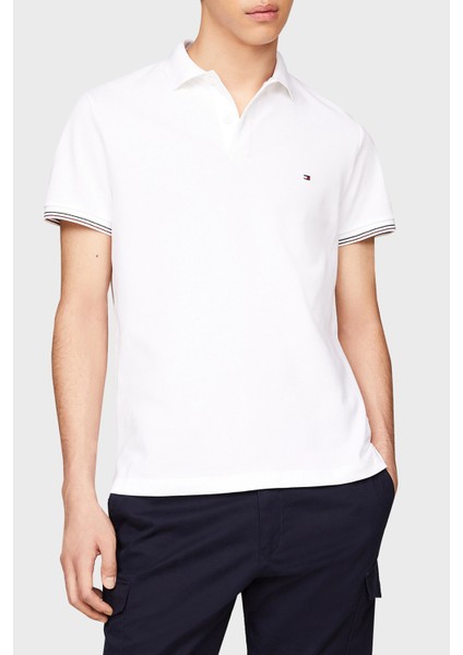 Tommy Hilfiger Pamuklu Slim Fit Erkek Polo Yaka T-Shirt MW0MW35619 Ybr