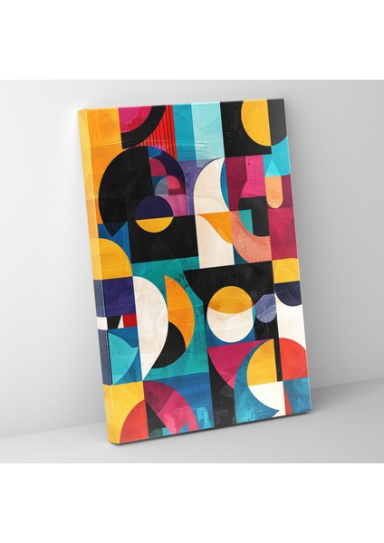 Dadaizm Soyut Geometrik Şekiller Kanvas Tablo - Dadaizm, Ev Dekorasyonu, Kanvas Tablo, Dadaizm, 30X50 cm
