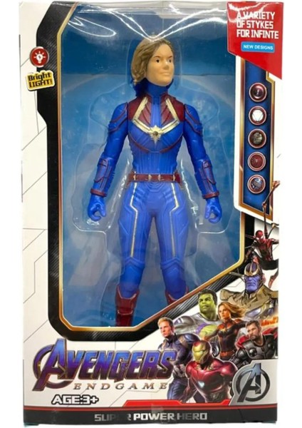 Avengers Captain Marvel 15 cm Figür Oyuncak Işıklı