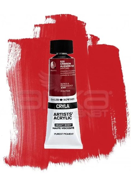 Cryla Artist Akrilik Boya 75ML 525 Crimson Alizarin Hue Seri B