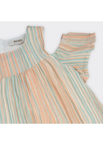 Kız Çocuk Çizgi Desenli Elbise modelleri