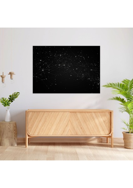 Burç Takımyıldızı Haritası Kanvas Tablo - Burç, Ev Dekorasyonu, Duvar Sanatı, Takımyıldızı Haritası, 50X30 cm fiyatları
