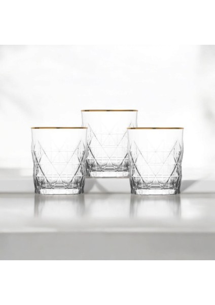 KEO366 Keops 3lü Su Bardağı Yaldızlı