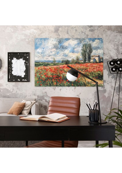 Claude Monet Gelincik Tarlası Duvar Süslemesi - Claude Monet, Duvar Dekorasyonu, Kanvas Tablo, Ev Dekorasyonu, 70X50 cm modelleri