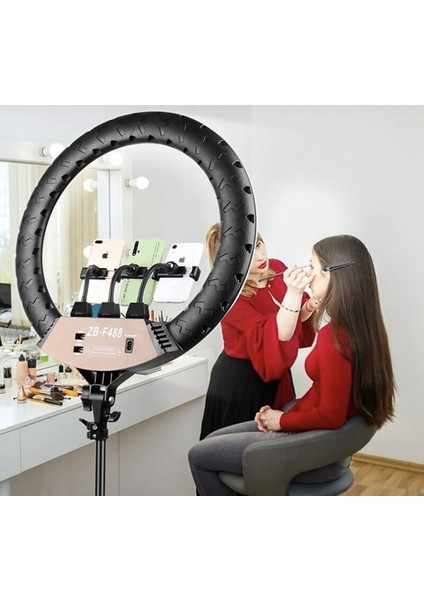 Sabitleyiciler (Tripod) 22 Inç 56CM 100W Mega Boy Ring Light LED Halka, Kuaför ve Makyaj Çekim Işığ