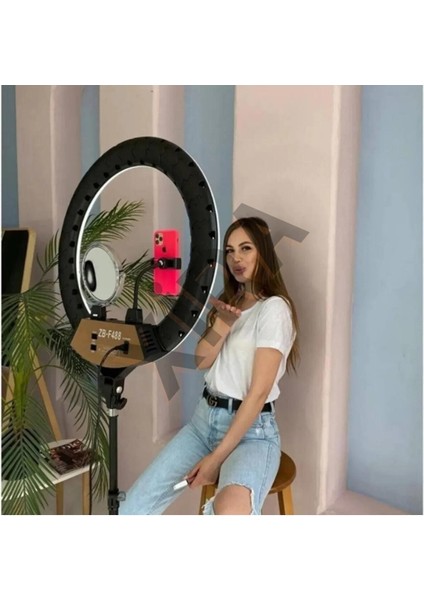 Sabitleyiciler (Tripod) Vilya Megalüx Profesyonel Kuaför Makyaj Çekimleri 22INÇ 560 LED Kumandalı R