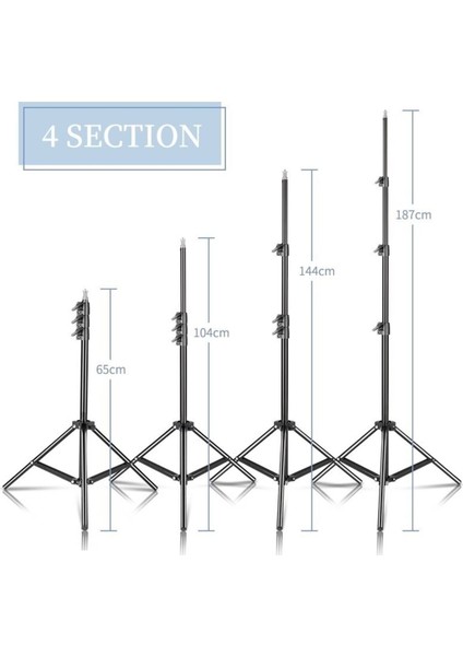 Siyah Bluetooth Kumandalı Tripod 2.1 mt 360 Döner Başlıklı Telefon Tutucu Ring Light Stüdyo Lamba A modelleri